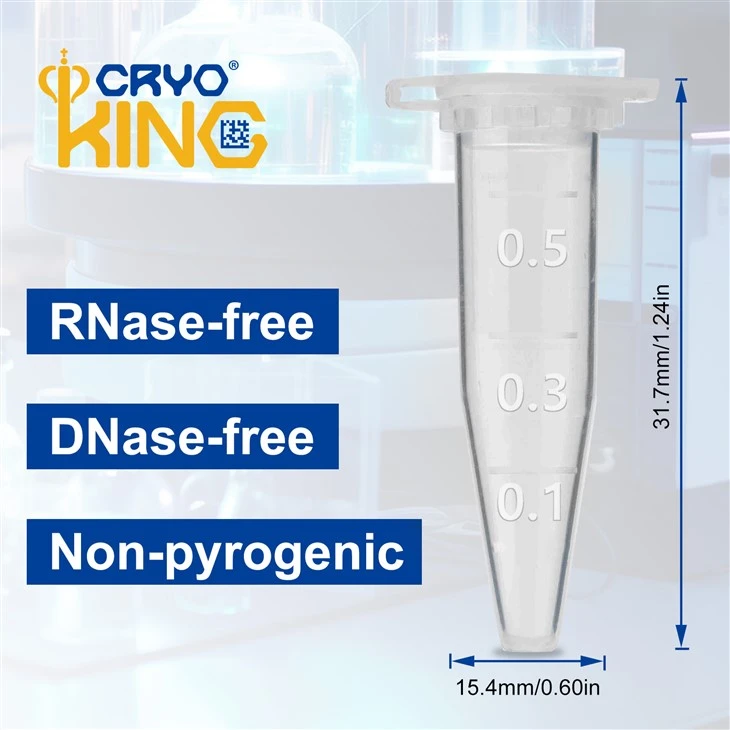 Biologix 1.5ml Conical Bottom Autoclavable DNA & RNA Free Micro Centrifuge Tubes